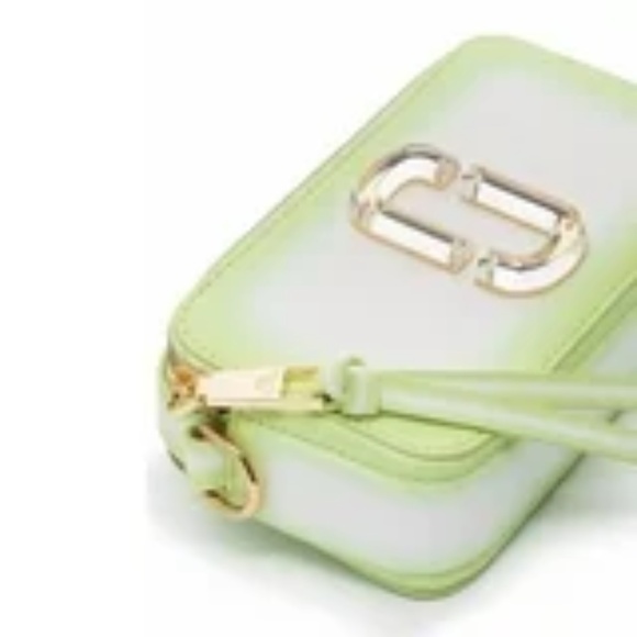 NWT Marc Jacobs Snapshot Fluoro Edge Crossbody Neon Green Woven Strap w/ Dustbag - Picture 2 of 13